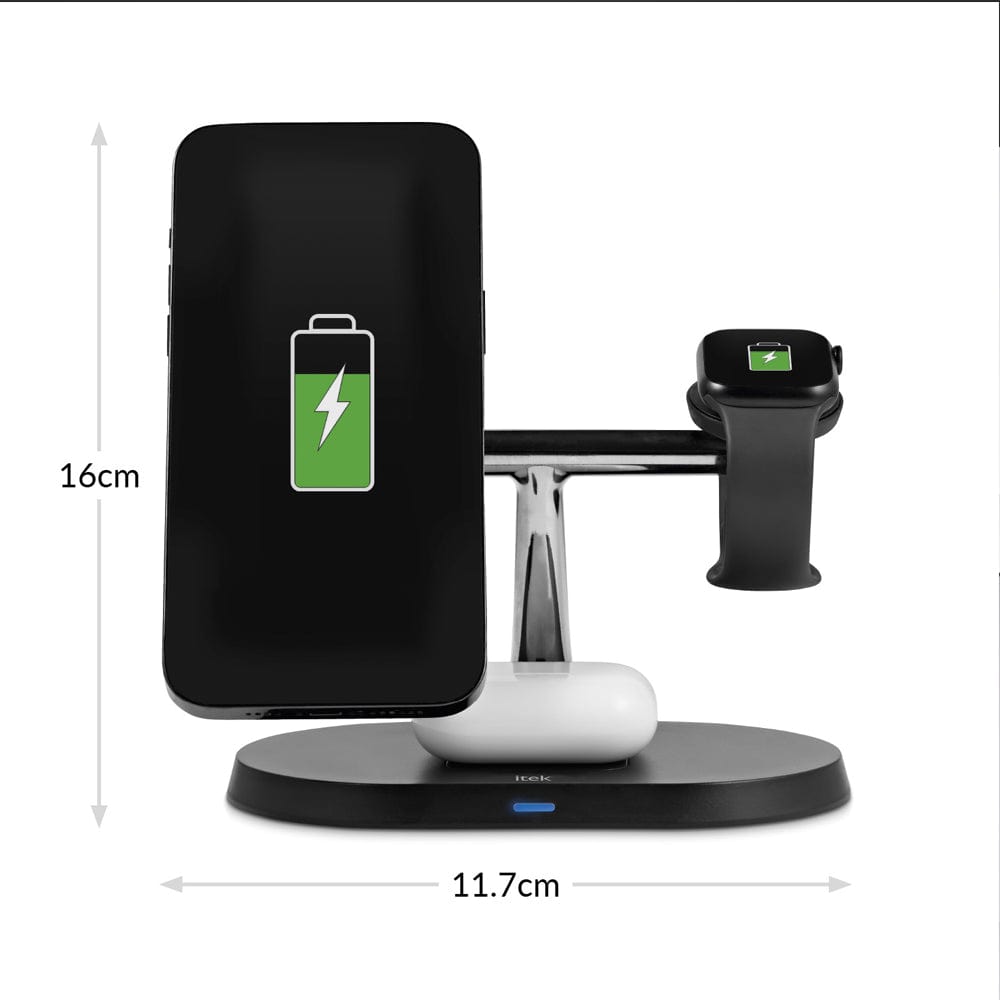 iTek Wireless Charger 3 in 1 MagSafe Wireless Rapid Charging Stand