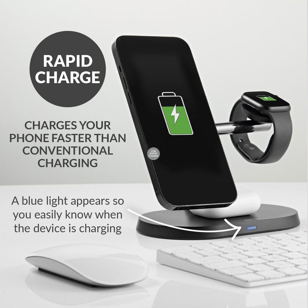 iTek Wireless Charger 3 in 1 MagSafe Wireless Rapid Charging Stand