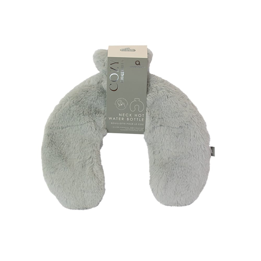 aroma home Hot Water Bottle Aroma Home Faux Fur Neck Hot Water Bottle - Grey