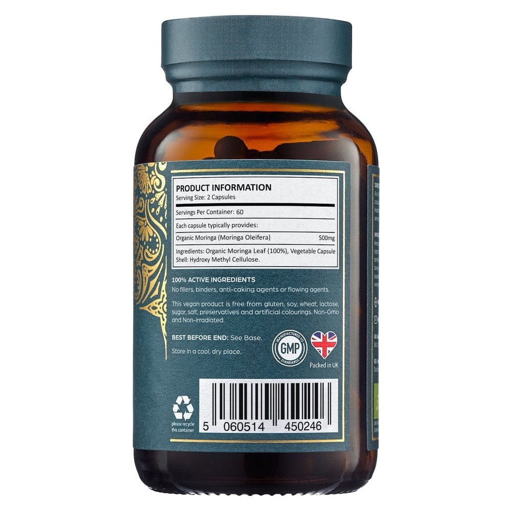 AYURVEDIQ Vitamins & Supplements Ayurvediq Organic Moringa 120 Capsules