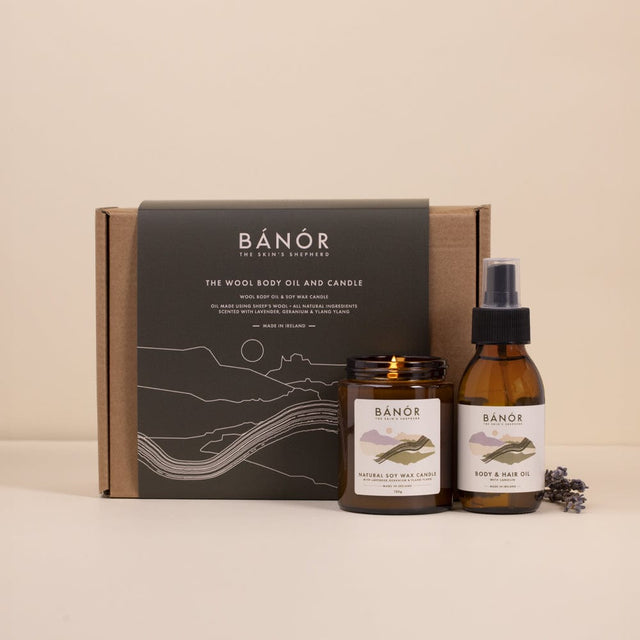 Bánór Gift Set Bánór Wool Body Oil and Candle