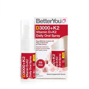 You added <b><u>BetterYou D3000 Vitamin D+K2 Oral Spray</u></b> to your cart.