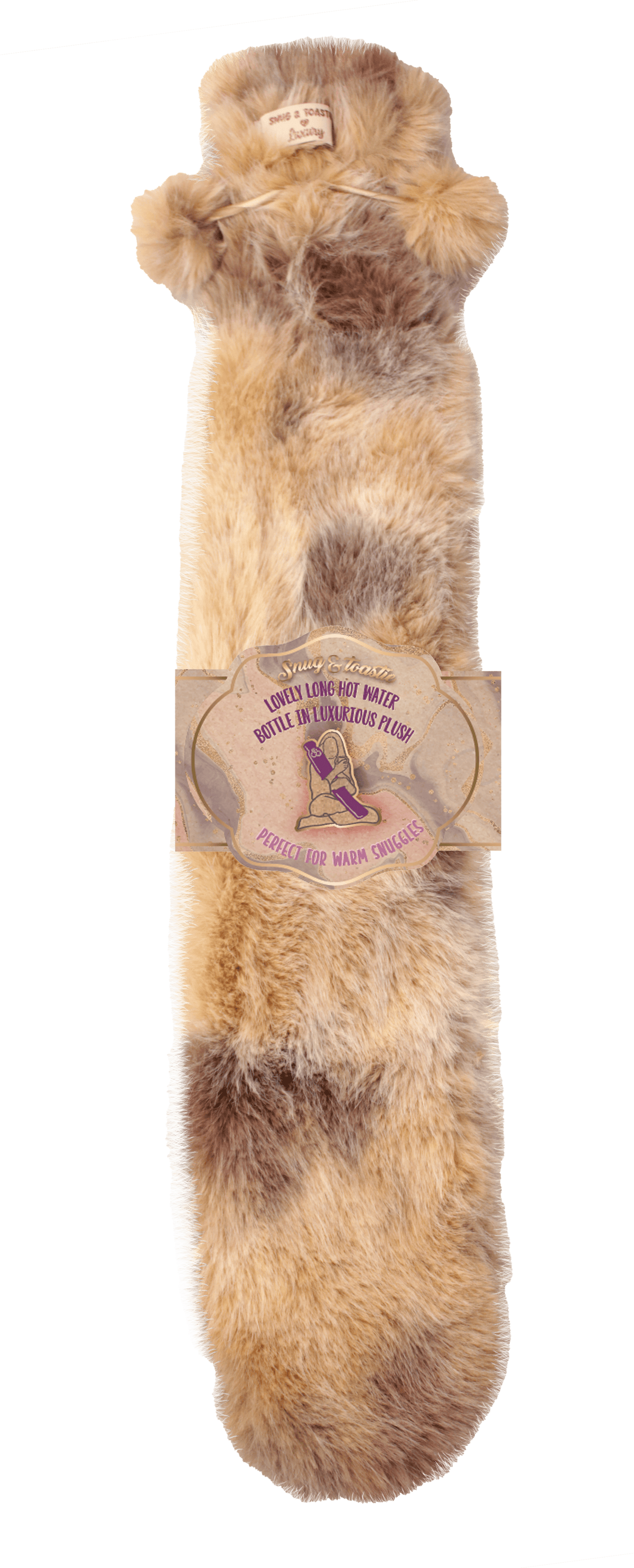 brandwell Hot Water Bottle Caramel Brandwell Extra Long Plush Hot Water Bottle