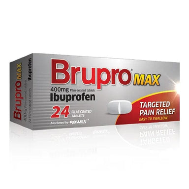 Meaghers Pharmacy Ibrubrofen Brupro Max Ibuprofen 400mg Tablet 24's