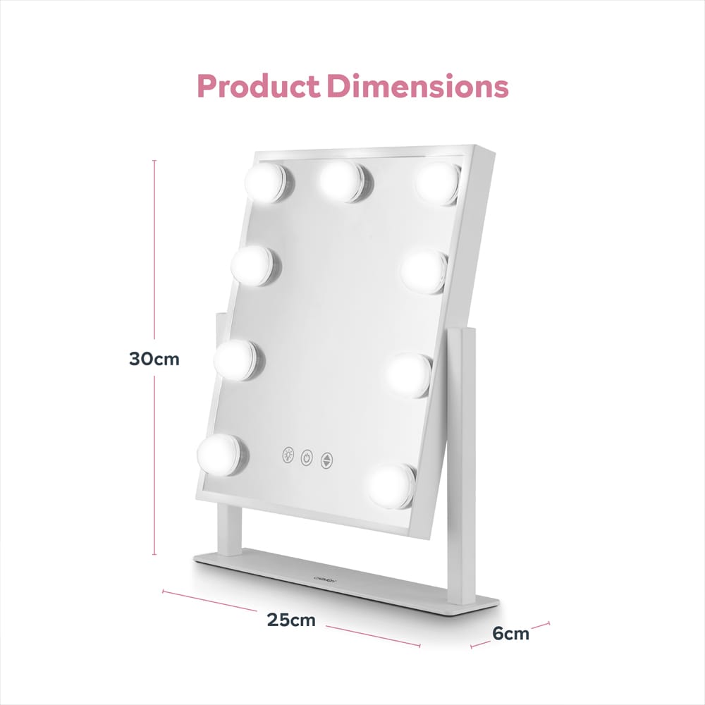 Carmen mirror Carmen Hollywood 9 Bulb Mirror Metal