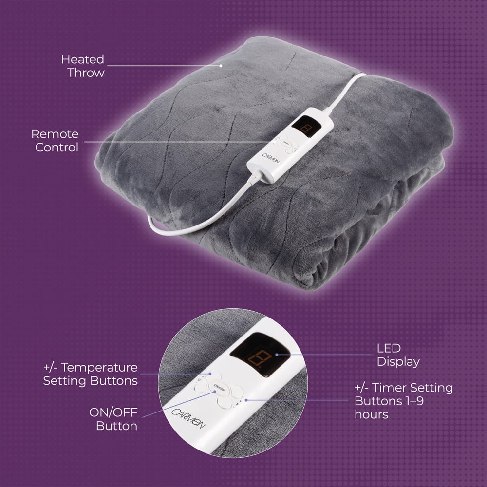 Carmen Heated Blanket Carmen Luxury Heated Throw