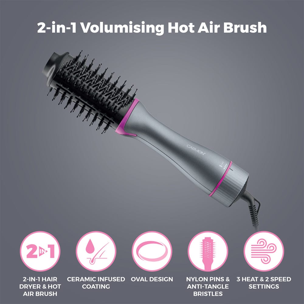 Carmen Hot Air Brush Carmen Neon Series Volumising Hot Air Brush