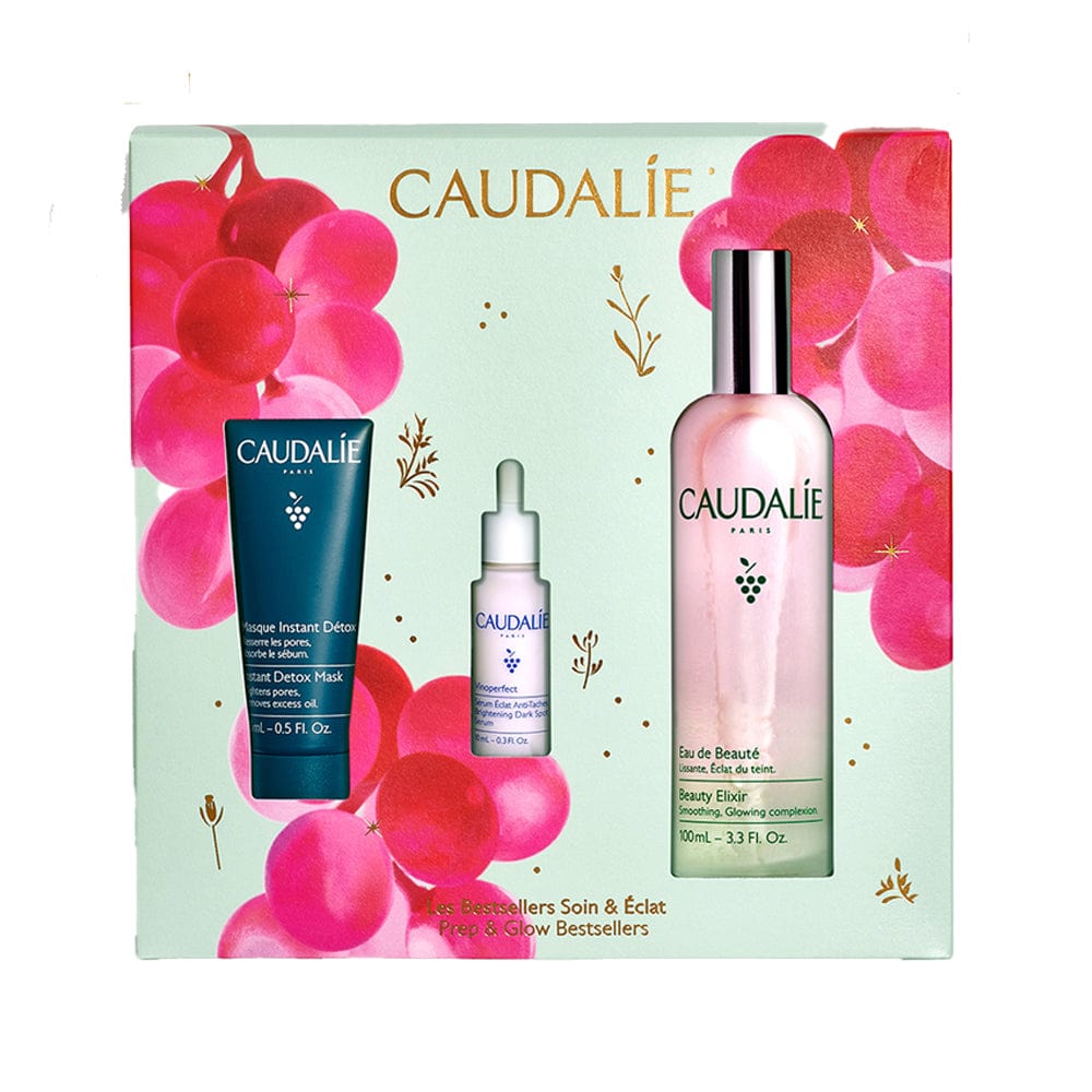 Caudalie skincare set Caudalie Prep & Glow Bestsellers Trio