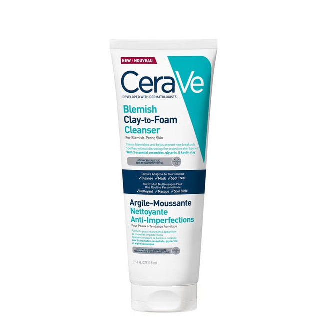 Cerave Face Mask CeraVe Blemish Clay to Foam Cleanser
