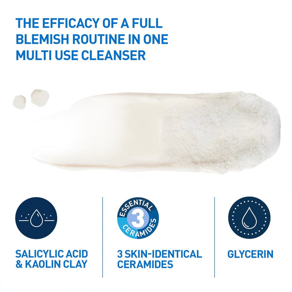 Cerave Face Mask CeraVe Blemish Clay to Foam Cleanser