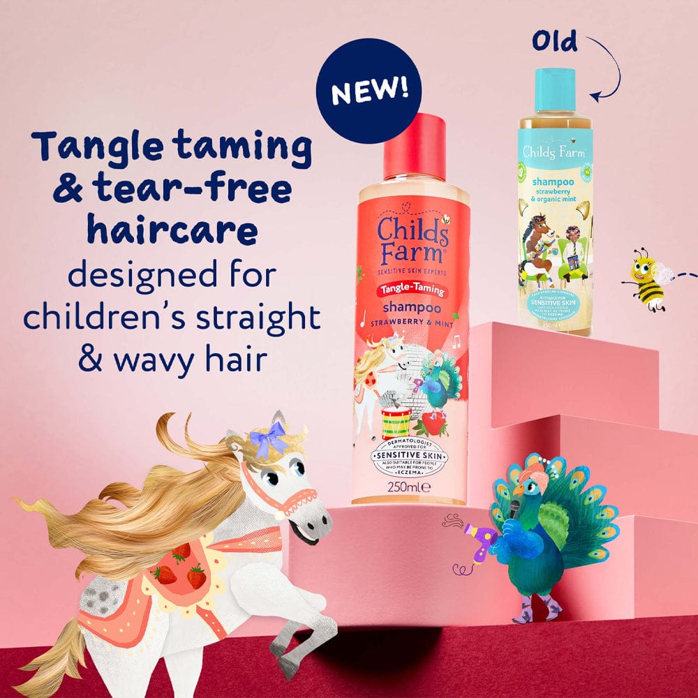 Childs Farm Shampoo Childs Farm Tangle Taming Strawberry & Mint Shampoo 250ml