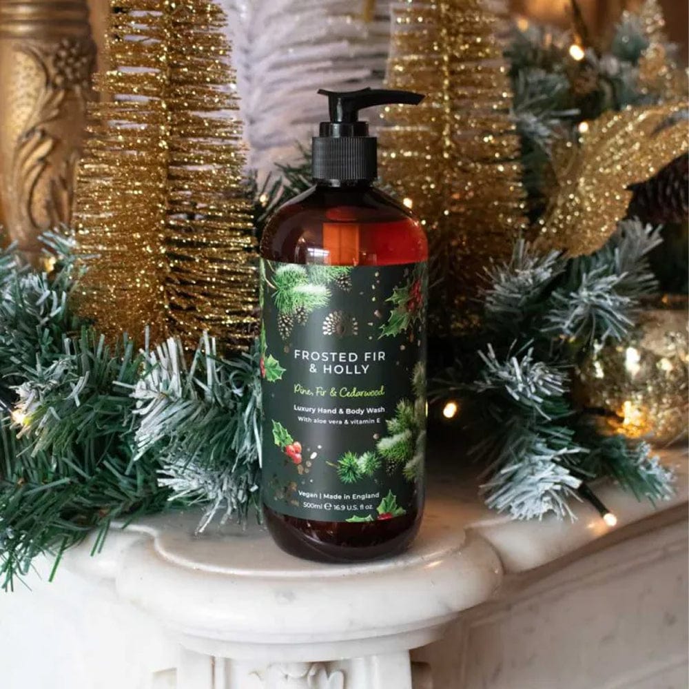 The English Soap Company Hand Wash Christmas Tidings Frosted Fir and Holly Hand and Body Wash