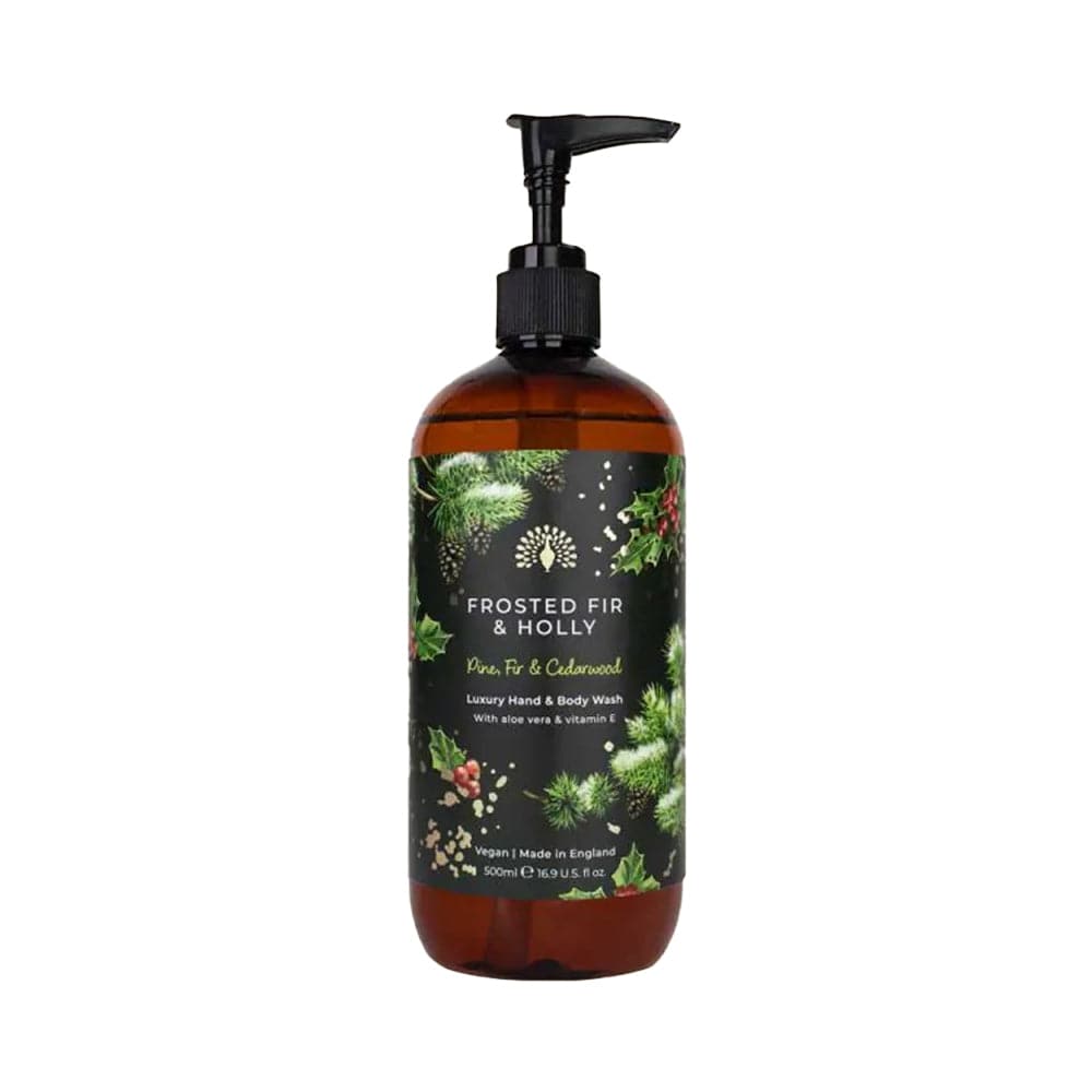 The English Soap Company Hand Wash Christmas Tidings Frosted Fir and Holly Hand and Body Wash