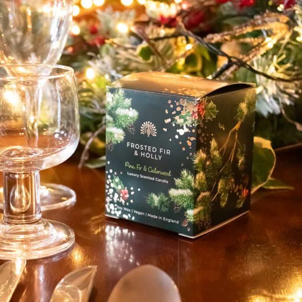The English Soap Company Candle Christmas Tidings Frosted Fir and Holly Scented Candle
