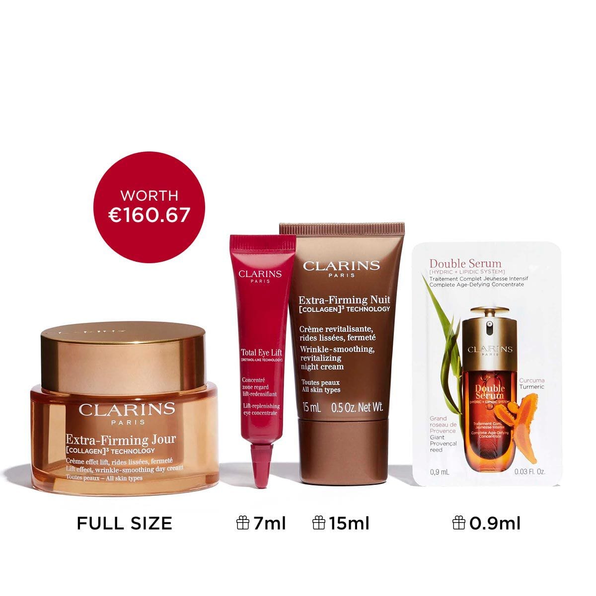 Clarins skincare set Clarins Extra Firming Routine
