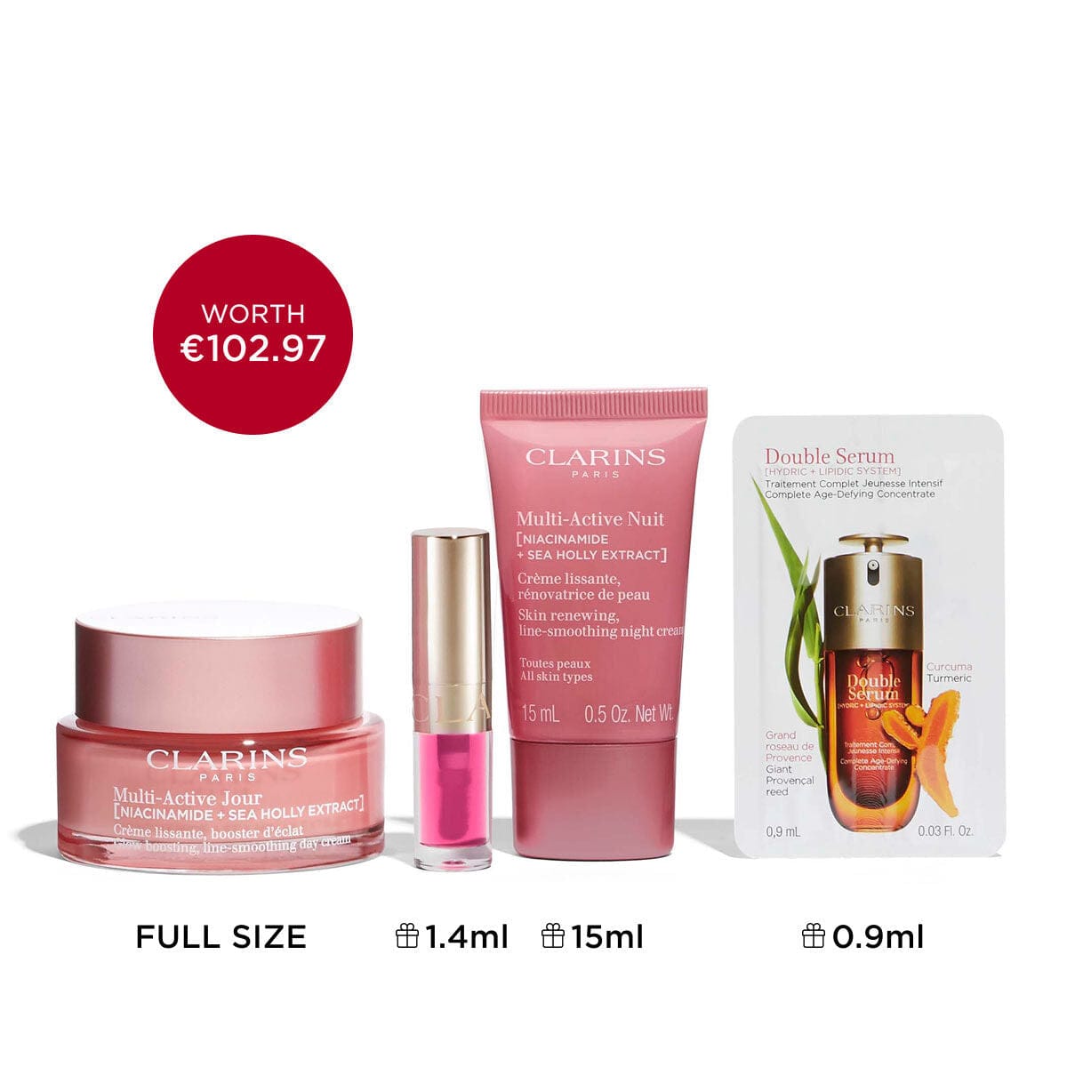 Clarins skincare set Clarins Multi Active Giftset