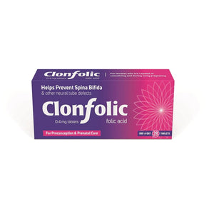You added <b><u>Clonfolic Folic Acid One A Day 0.4mg Tablets</u></b> to your cart.