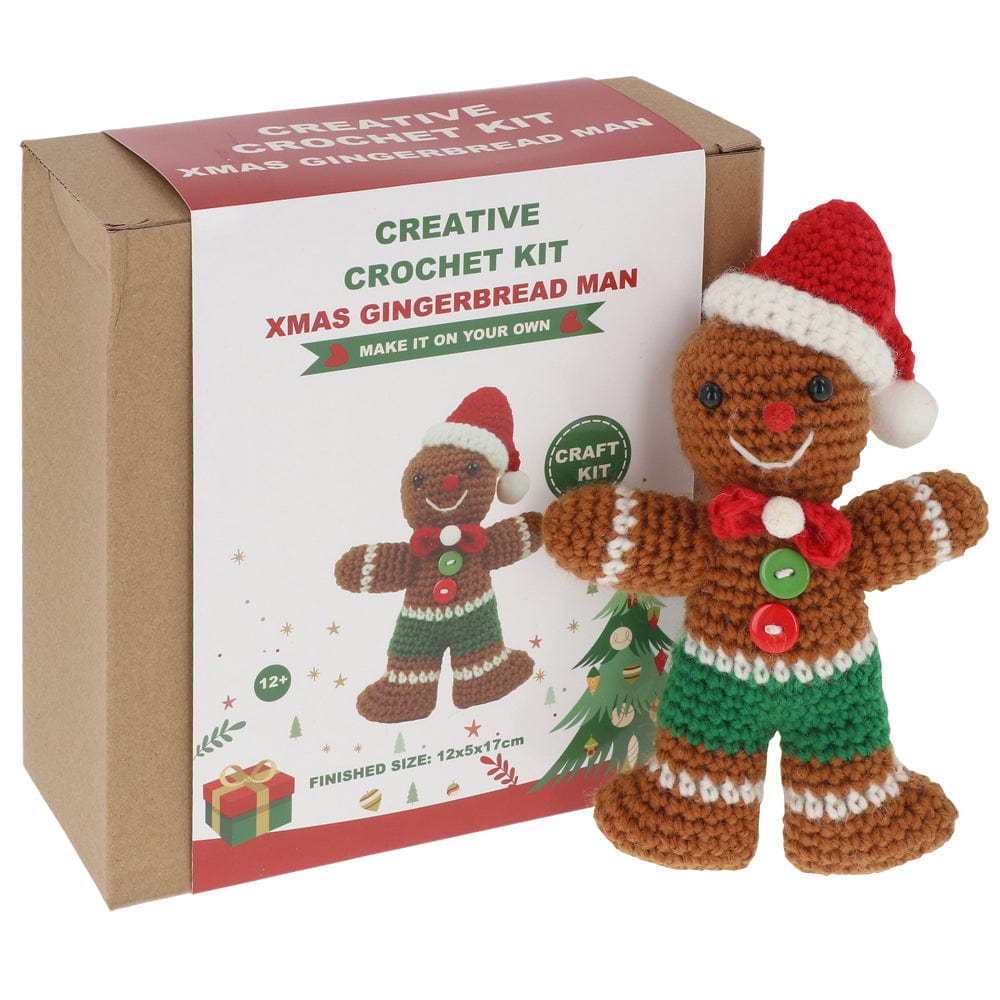 Joe Davies Crochet Kit Christmas Gingerbread Man Creative Crochet Kits