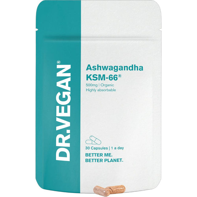 DR.VEGAN Vitamins & Supplements DR.VEGAN Ashwagandha KSM-66 500mg 30 Capsules