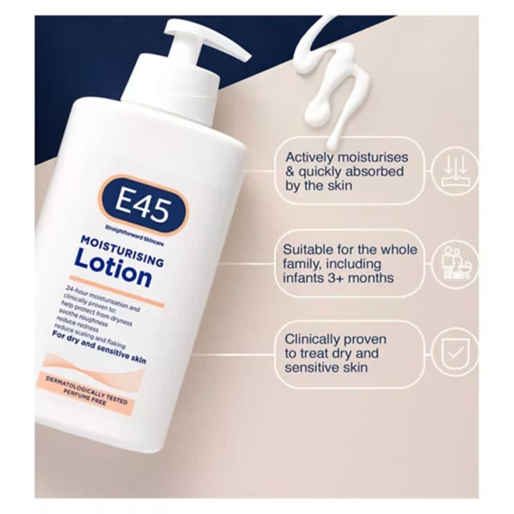 E45 Moisturising lotion E45 Moisturising Lotion For Dry & Sensitive Skin 500ml