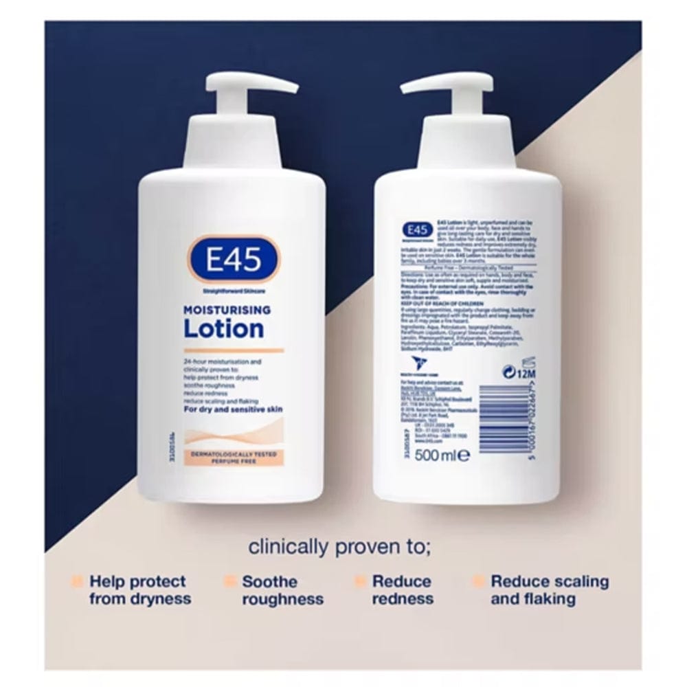 E45 Moisturising lotion E45 Moisturising Lotion For Dry & Sensitive Skin 500ml