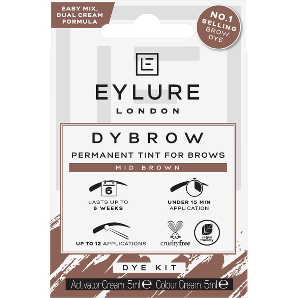 Eylure Eyebrow Tint Mid Brown Eylure Dybrow Permanent Tint for Brows