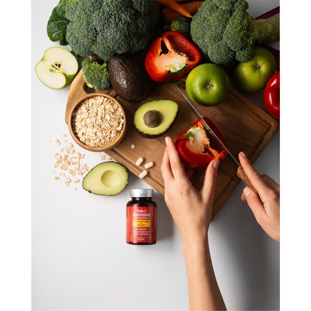 fabÜ Vitamins & Supplements fabÜ SHROOMS CHOLESTEROL & HEART 90 Tablets