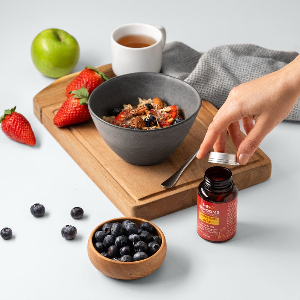 fabÜ Vitamins & Supplements fabÜ SHROOMS CHOLESTEROL & HEART 90 Tablets