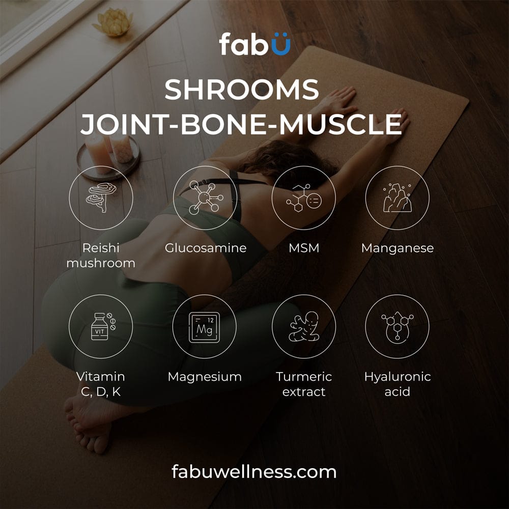 fabÜ Vitamins & Supplements fabÜ Shrooms Joint Bone Muscle Capsules 60 Capsules