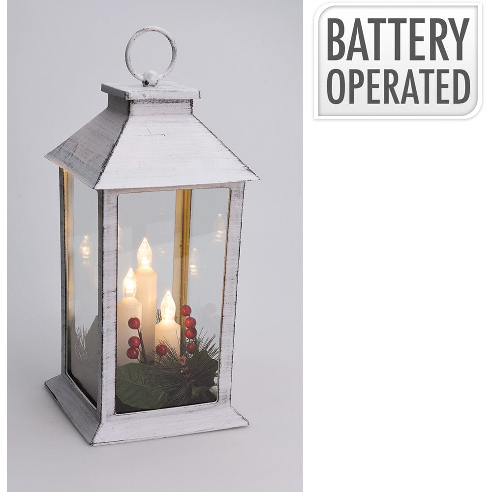 Koopman Lantern White Festive Lantern with 3 LED Candles