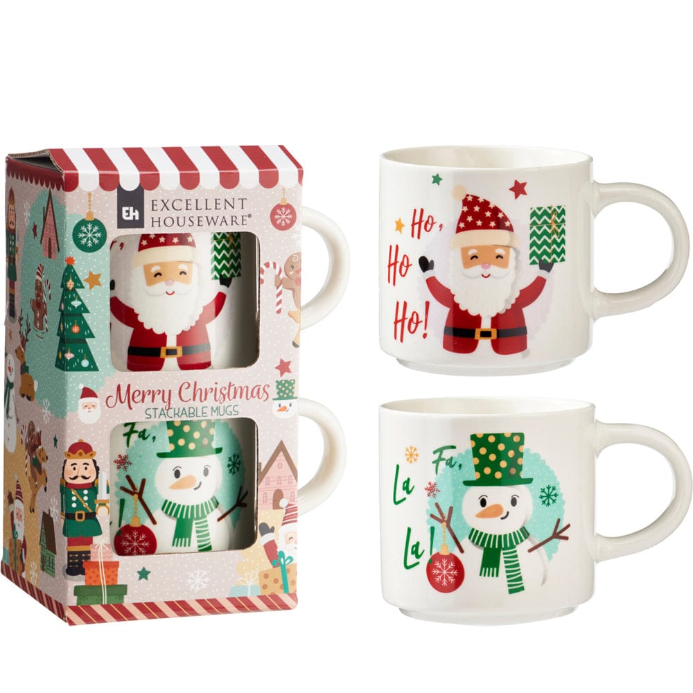 Koopman Mug Set Festive Porcelain Mug Set