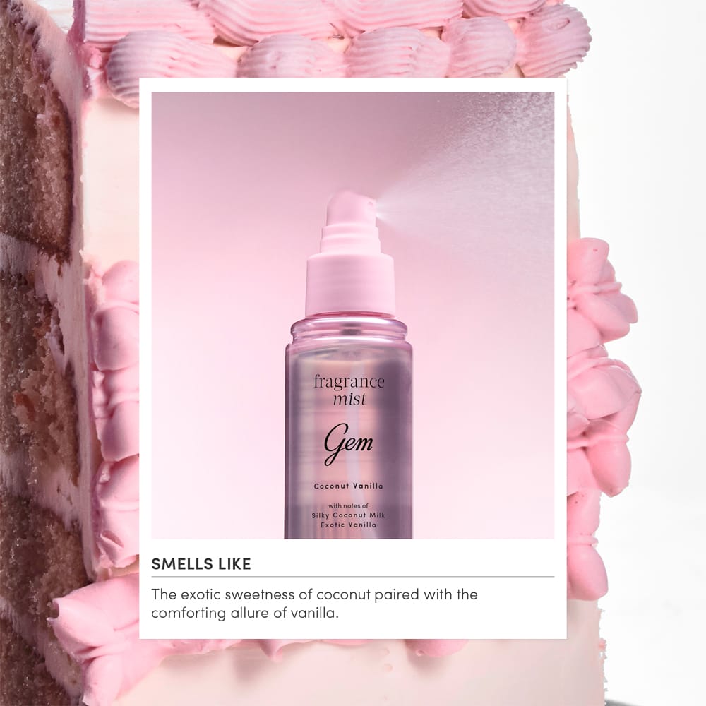 Gem Body Mist Gem Fragrance Mist Coconut Vanilla 90ml
