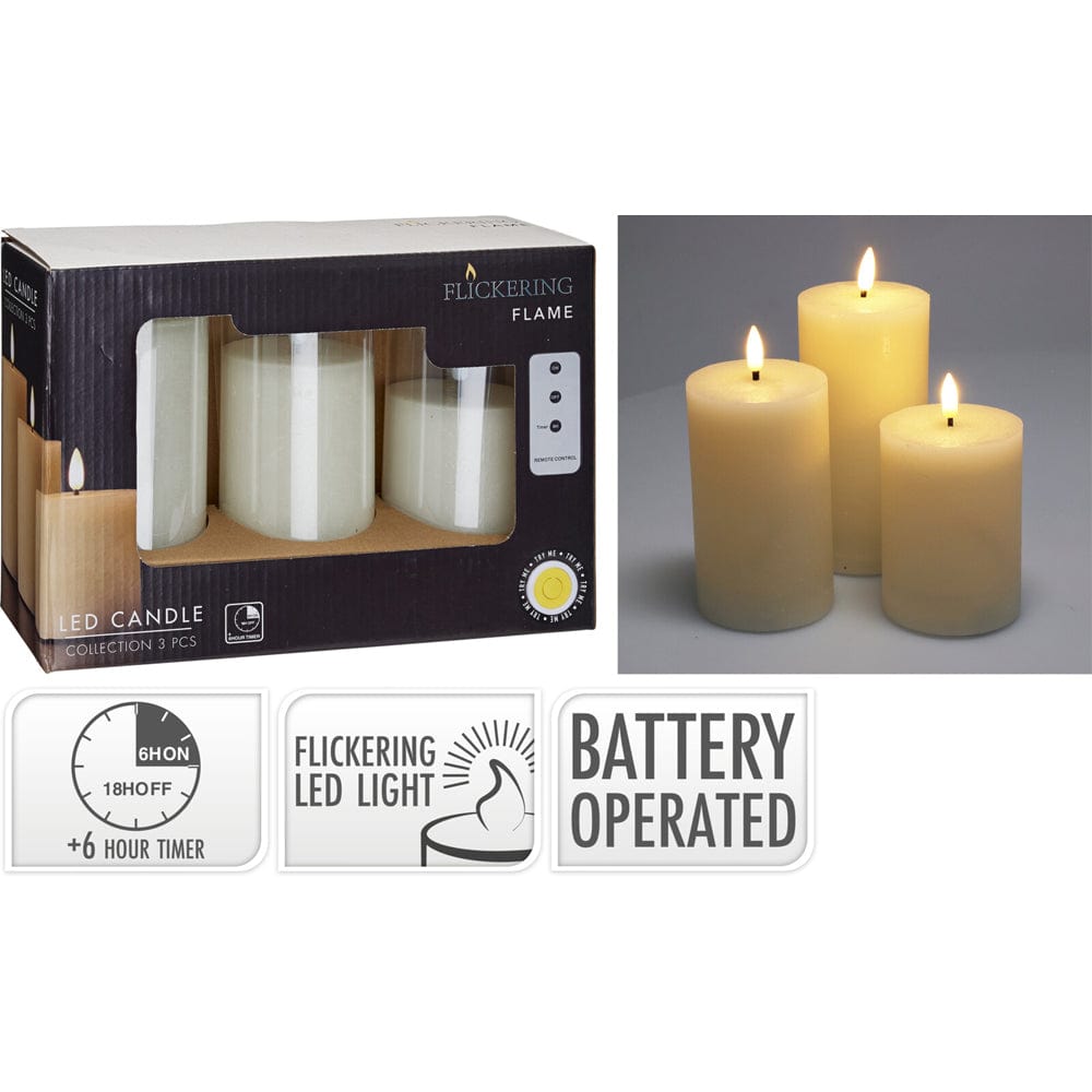 Koopman Candle Ivory LED Candle Collection