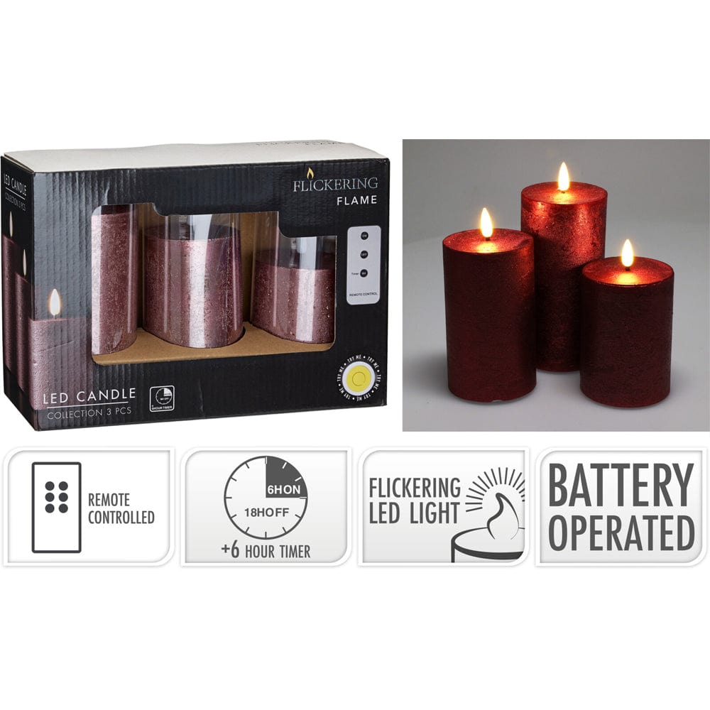 Koopman Candle Red LED Candle Collection