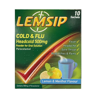 Meaghers Pharmacy Cold & Flu Relief Lemsip Cold & Flu Headcold Sachets 10 Pack
