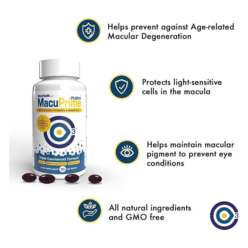 Macuprime Vitamins & Supplements Macuprime Plus 30 Capsules