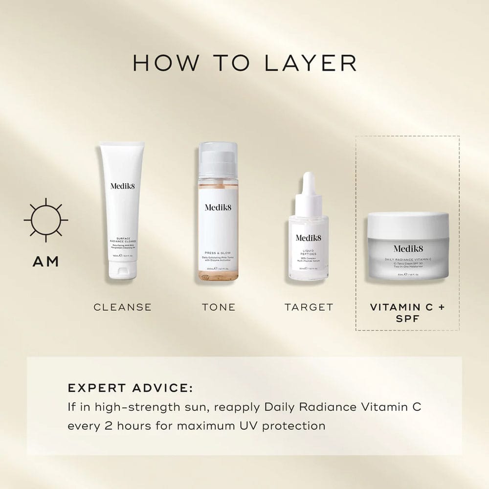 Medik8 Moisturiser With SPF Medik8 Daily Radiance Vitamin C Moisturiser
