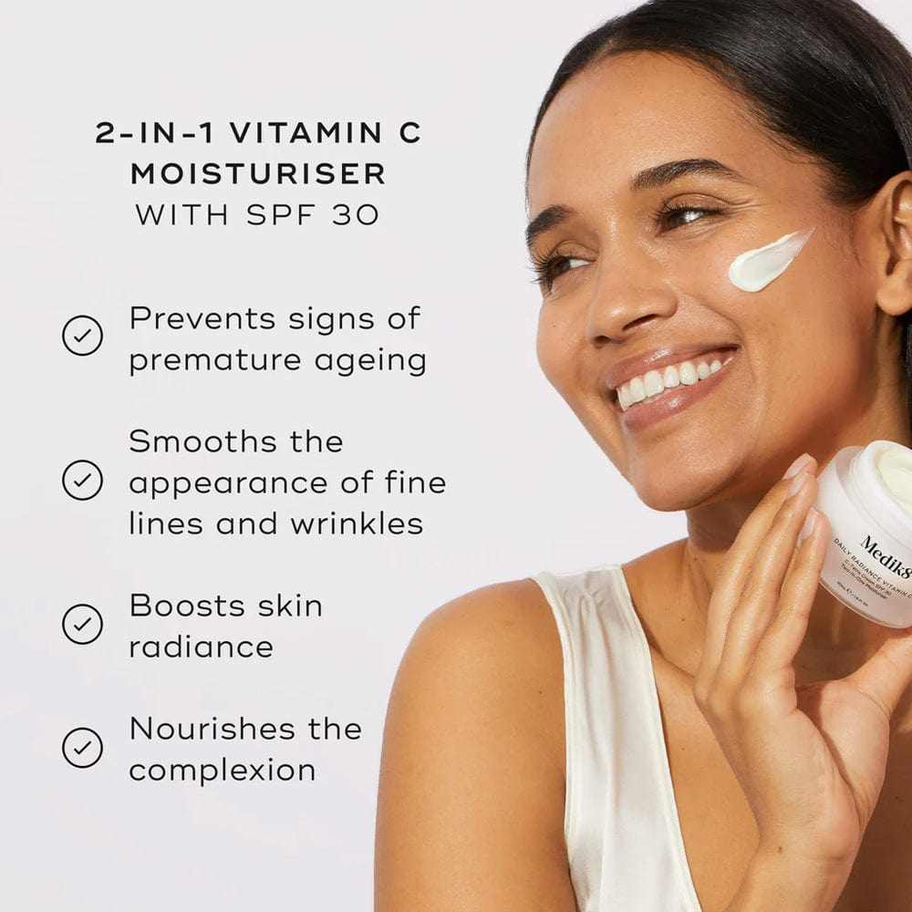 Medik8 Moisturiser With SPF Medik8 Daily Radiance Vitamin C Moisturiser