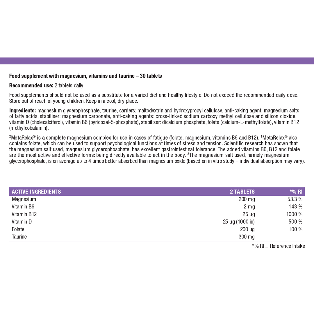 Metagenics Vitamins & Supplements Metagenics MetaRelax® Tablets
