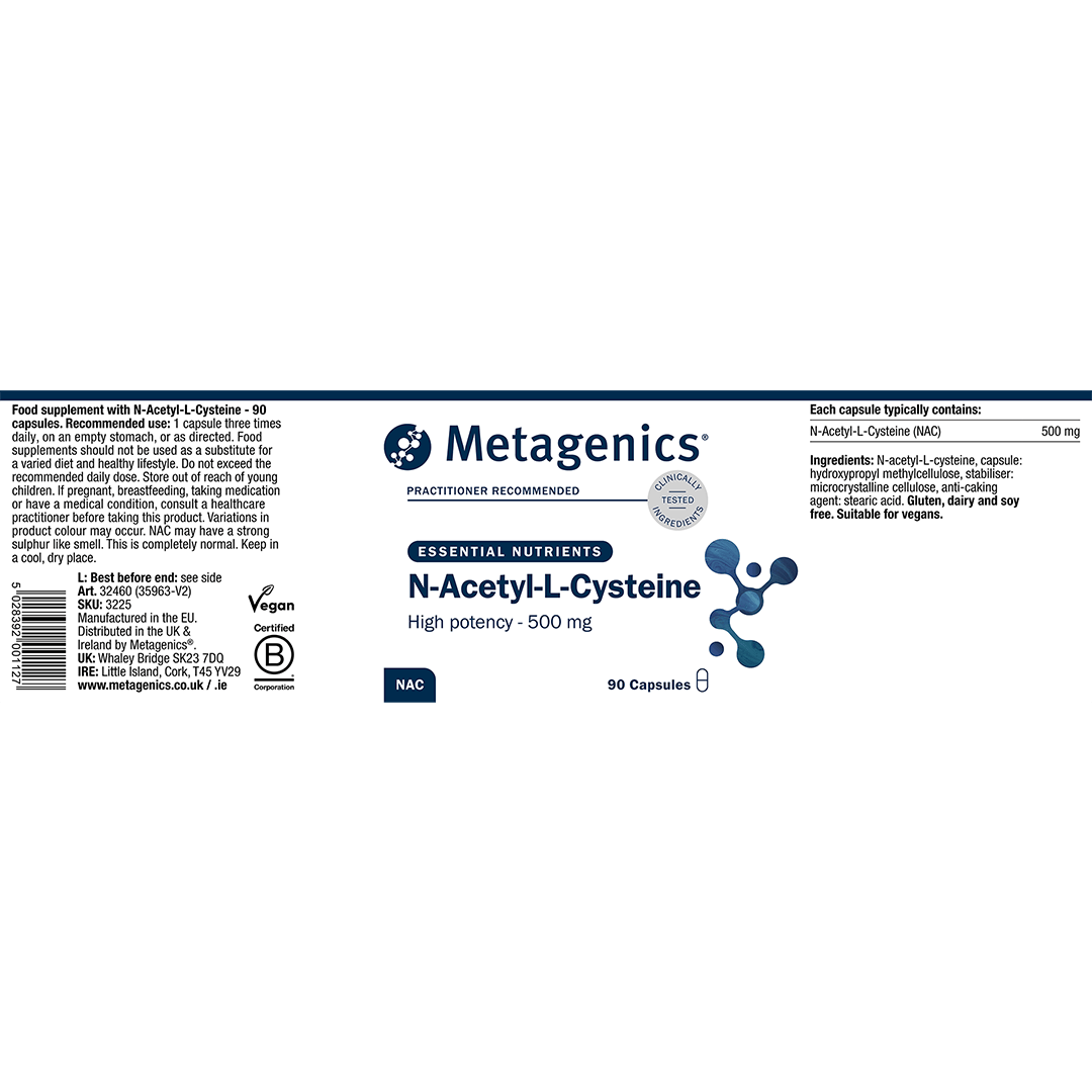 Metagenics Vitamins & Supplements Metagenics N-Acetyl-L-Cysteine (NAC) 90 Capsules