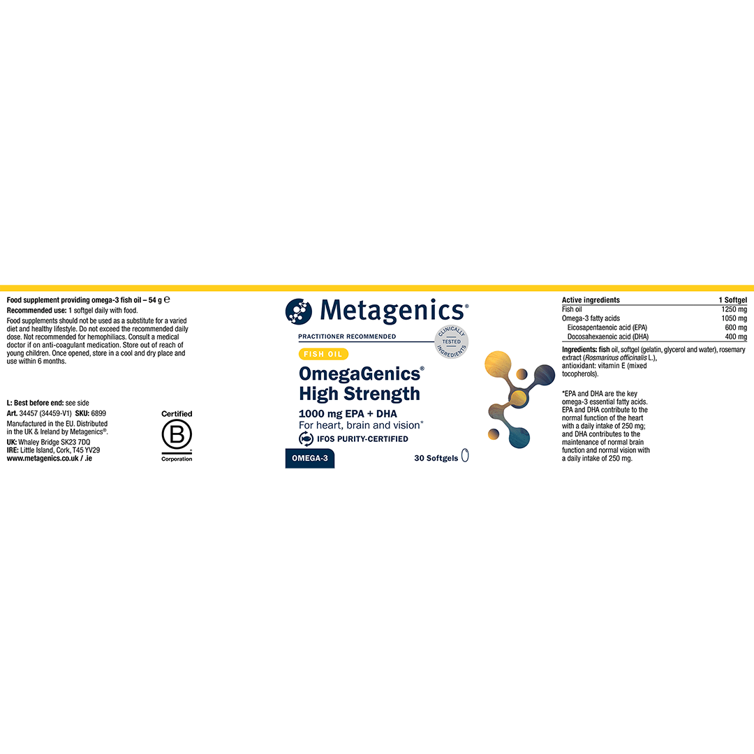 Metagenics Vitamins & Supplements Metagenics OmegaGenics High Strength Fish Oil