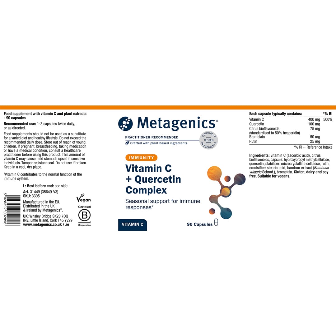 Metagenics Vitamins & Supplements Metagenics Vitamin C + Quercetin Complex 90 Capsules