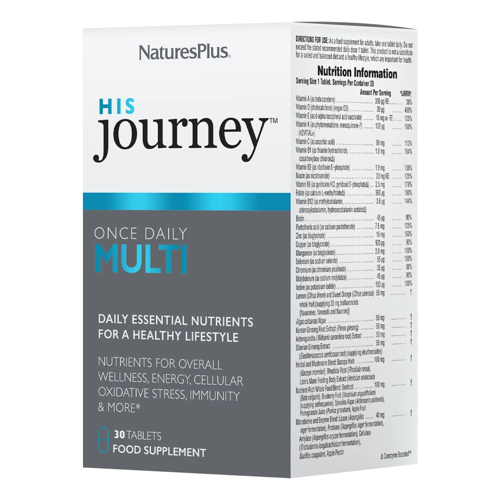 Nature's Plus Vitamins & Supplements Natures Plus His Journey Multivitamin 30 Tablets