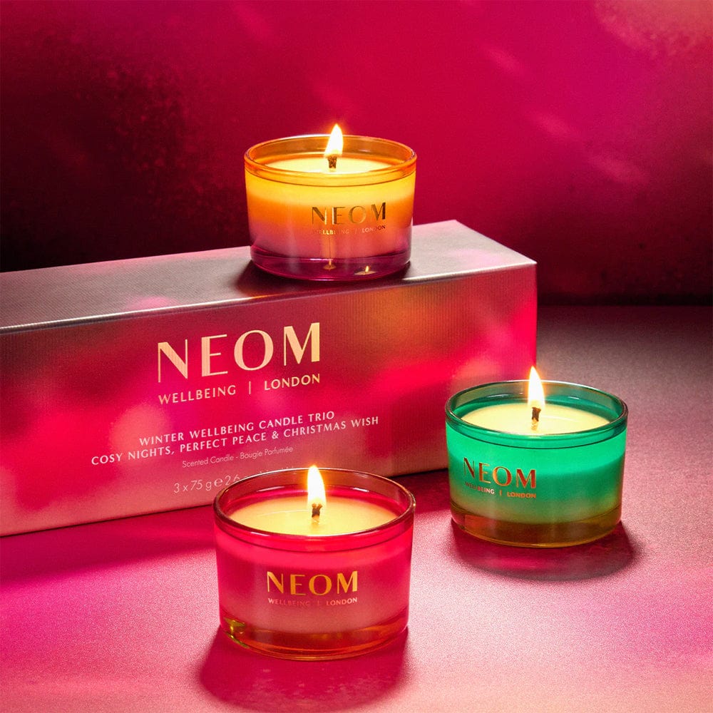 NEOM Candle Set NEOM Wellbeing Winter Wellbeing Candle Trio