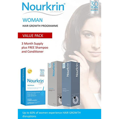 Nourkrin Hair Loss Treatment Nourkrin Woman 180 Tablets With Free Shampoo & Conditioner