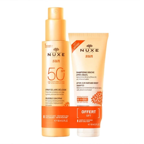 Nuxe skincare set Nuxe Sun Melting Sun Lotion SPF50 + After Sun Shampoo