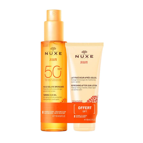 Nuxe Skincare Set Nuxe Sun Tanning Oil SPF50 + After Sun Lotion Duo