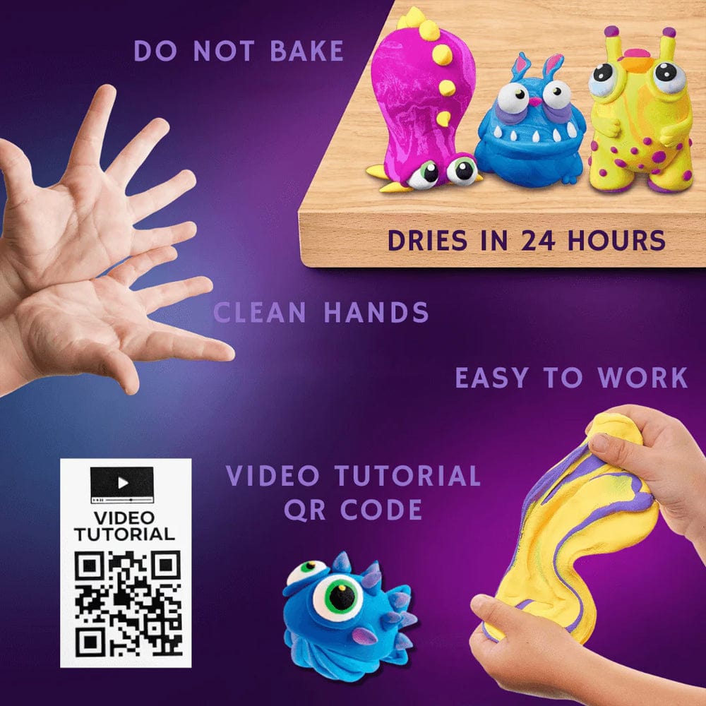 Baby Republic Modelling Clay OKTO Sensory 24 Colour Air Dry Clay Modelling Set