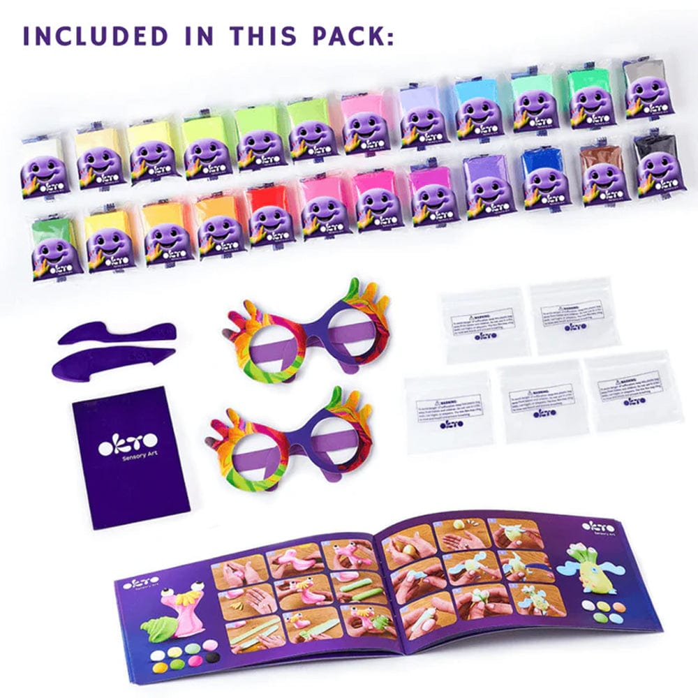 Baby Republic Modelling Clay OKTO Sensory 24 Colour Air Dry Clay Modelling Set