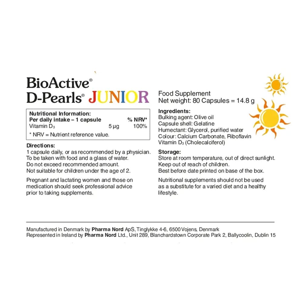 Pharmanord Childrens Vitamins Pharma Nord BioActive D-Pearls Junior (80)